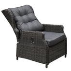 Ibiza premium lounge tuinstoel verstelbaar antraciet, Tuin en Terras, Ophalen of Verzenden, Nieuw, Wicker