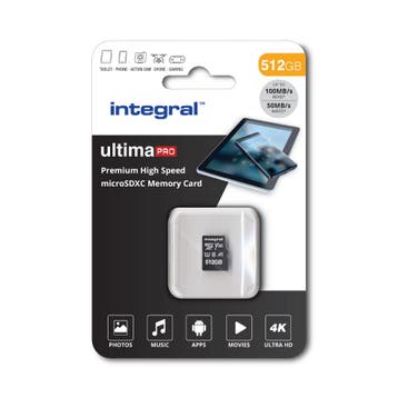 Integral UltimaPro Premium microSDXC 512GB - 100MB/s UHS-..., Ophalen of Verzenden, Nieuw