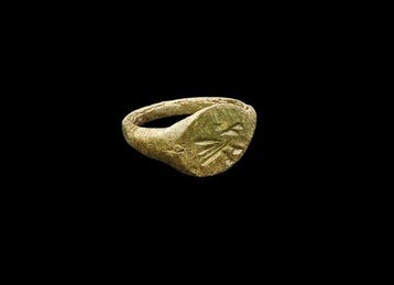 Oud-Romeins Brons Bird Ring - 18 mm (Zonder minimumprijs)