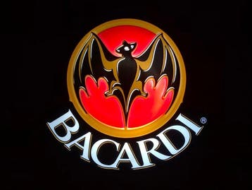 Rare Vintage Original 80s BACARDI Rum Bar Advertising Light