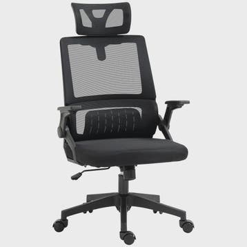 Ergonomische Bureaustoel Zwart - Verstelbaar, Kantelbaar, Me, Verzenden, Nieuw