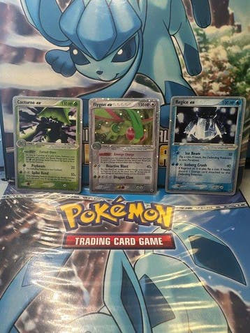 Pokémon - 3 Card - Cacturne ex, Flygon ex, Regice ex Foil -, Nieuw