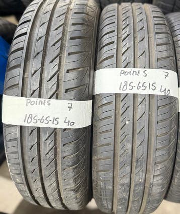2x 185-65-15 Point-S Zomer 2x 7mm €40 Per Band 185 65 15, Auto-onderdelen, Banden en Velgen, Ophalen, Gebruikt, 15 inch, 185 mm
