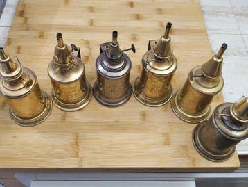 Lamp (6) - Verzilverd messing