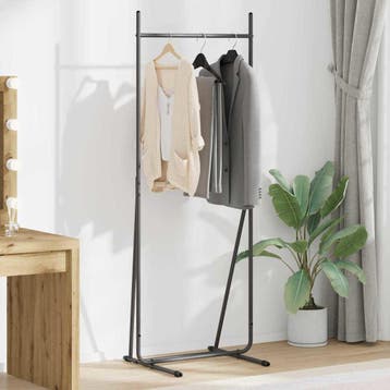 vidaXL Kledingrek Zwart 62 x 48 x 158 cm Staal, Kleding | Dames, Verzenden, Nieuw