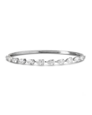 Manchetarmband - 14 karaat Witgoud - 3.86ct. tw. Diamant, Sieraden, Tassen en Uiterlijk
