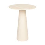 *WOONWINKEL* Ronde Bijzettafel Beige Travertin Look, Huis en Inrichting, Tafels | Bijzettafels, Verzenden, Nieuw