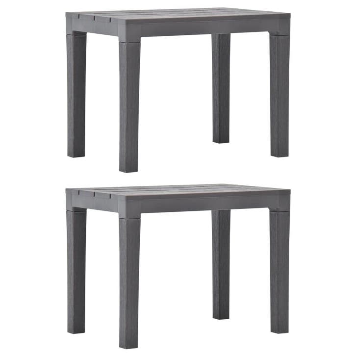 vidaXL Tuinbanken 2 st kunststof mokka, Tuin en Terras, Tuinbanken, Nieuw, Kunststof, Verzenden