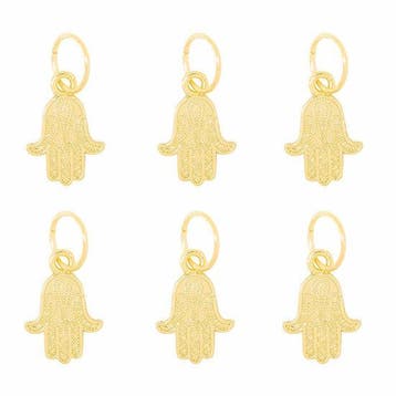 Haarspeld haarringen 1,5cm - Bedel Hamsa Hand - Goud - Set, Nieuw
