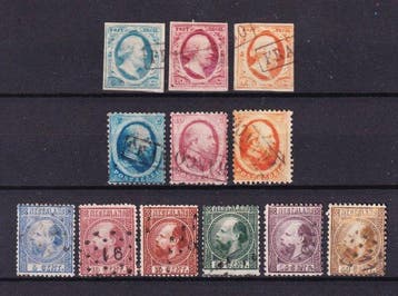 Nederland 1852/1867 - Koning Willem III 1ste emissie + 2de, Postzegels en Munten, Postzegels | Nederland, Gestempeld