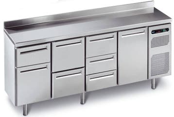 Geforceerde Koelwerkbank RVS met 4 deuren |  230 x 70 x 9..., Verzenden, Nieuw in verpakking