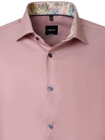 Rood Venti Overhemd Kent Boord Met Motief Modern Fit, Verzenden, Nieuw, Rood