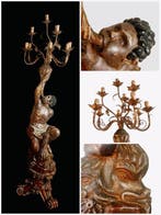 Lamp - Hout - Mohr veneziano 196 cm - 1900 ca.