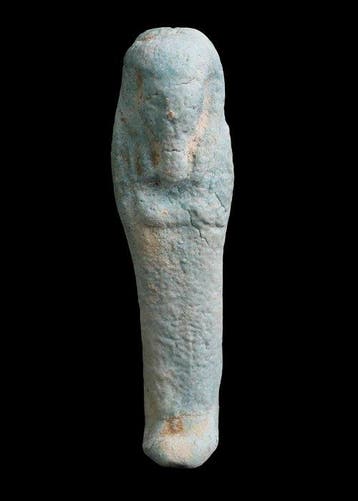 Oude Egypte, late periode Faience Shabti (Zonder