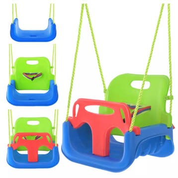 Kruzzel 3-in-1 kinderswing blauw groen rood met veilighei..., Ophalen of Verzenden, Nieuw
