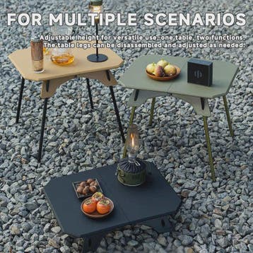 WESTTUNE Ultralichte Opvouwbare Campingtafel - Dubbel Doel,, Caravans en Kamperen, Verzenden, Nieuw