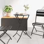 vidaXL Tuinstafel Antraciet 50 x 50 x 72 cm Metaal, Tuin en Terras, Tuintafels, Verzenden, Nieuw, Metaal