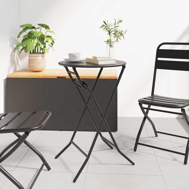 vidaXL Tuinstafel Antraciet 50 x 50 x 72 cm Metaal, Tuin en Terras, Tuintafels, Nieuw, Metaal, Verzenden