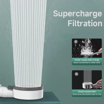 Luxe Douchekop met Waterfilter en 10 Waterstanden - Hoge Dru, Verzenden, Nieuw