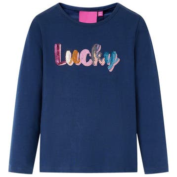 vidaXL Kindershirt met lange mouwen 104 marineblauw, Verzenden, Nieuw