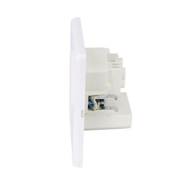 Inbouw wandcontactdoos wit met 1x USB-A & 1x USB-C, Ophalen of Verzenden, Nieuw