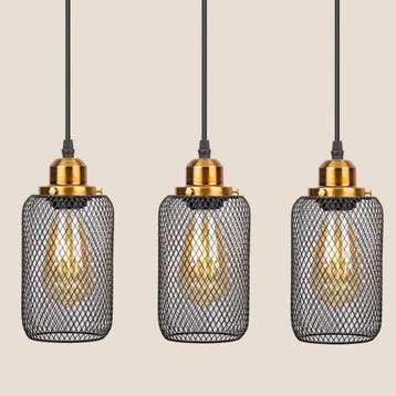 Zwarte Industriële Kooi Hanglamp E27 – Vintage Design, Verzenden, Nieuw