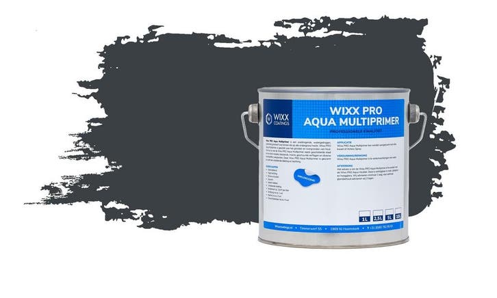 Wixx PRO Aqua Multiprimer RAL 7016 | Antracietgrijs 20L, Doe-het-zelf en Verbouw, Verf, Beits en Lak, Verf, Grijs, Nieuw, 15 tot 20 liter