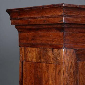 Kleine donker palissander pastoorskast  ca 1700 met cherubij, Ophalen of Verzenden