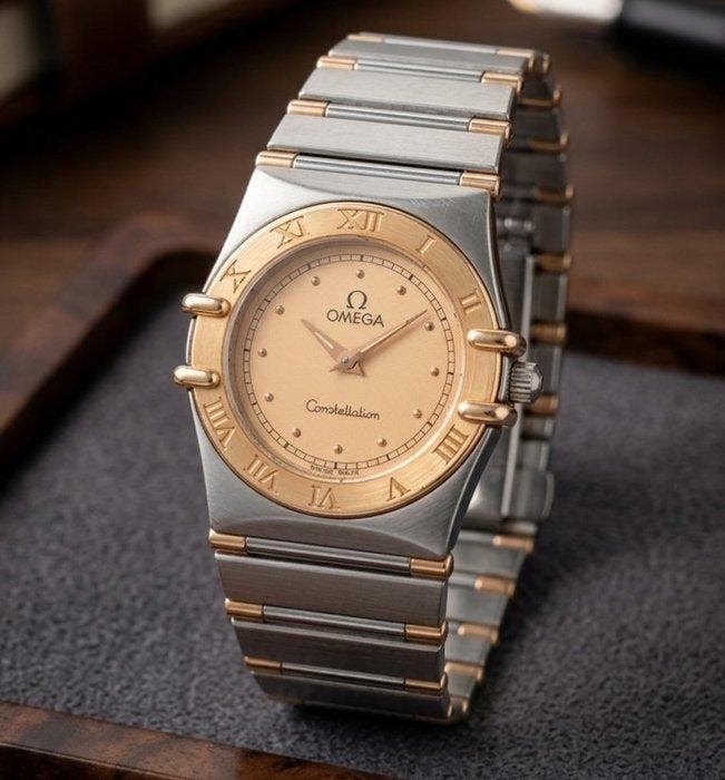 Omega - Constellation 18K Gold & Stainless Steel Ladies, Sieraden, Tassen en Uiterlijk, Horloges | Heren