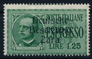 Duitse Rijk - Bezetting van Zara 1943 - Spoedzegel 1,25 lire, Gestempeld