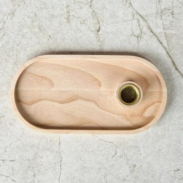 HOCHO Beukenhouten Dienblad met Kaarshouder – 200x100x35.., Ophalen of Verzenden, Nieuw