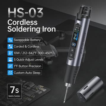 FNIRSI HS-03 Draadloze Soldeerbout - Verstelbaar 100-450°C,, Doe-het-zelf en Verbouw, Gereedschap | Overige machines, Verzenden