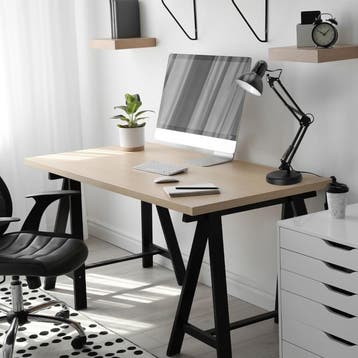 LED Tafellamp AURIQ Zwart - E27 fitting - verstelbaar - z..., Ophalen of Verzenden, Nieuw