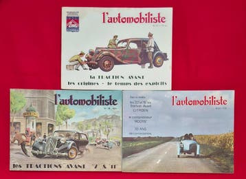 3 stuks l’automobiliste no 37 – 38 – 40, Citroën Traction A, Boeken, Algemeen, Verzenden, L'automobiliste, Zo goed als nieuw
