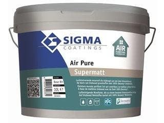 Sigma Air Pure Supermatt - Wit - 10 liter (Muurverf latex), Wit, Nieuw, Ophalen of Verzenden, Verf