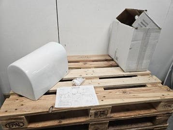 Wiesbaden Fold sifonkap 52cm + ophangset wit, Ophalen of Verzenden, Nieuw, Bad