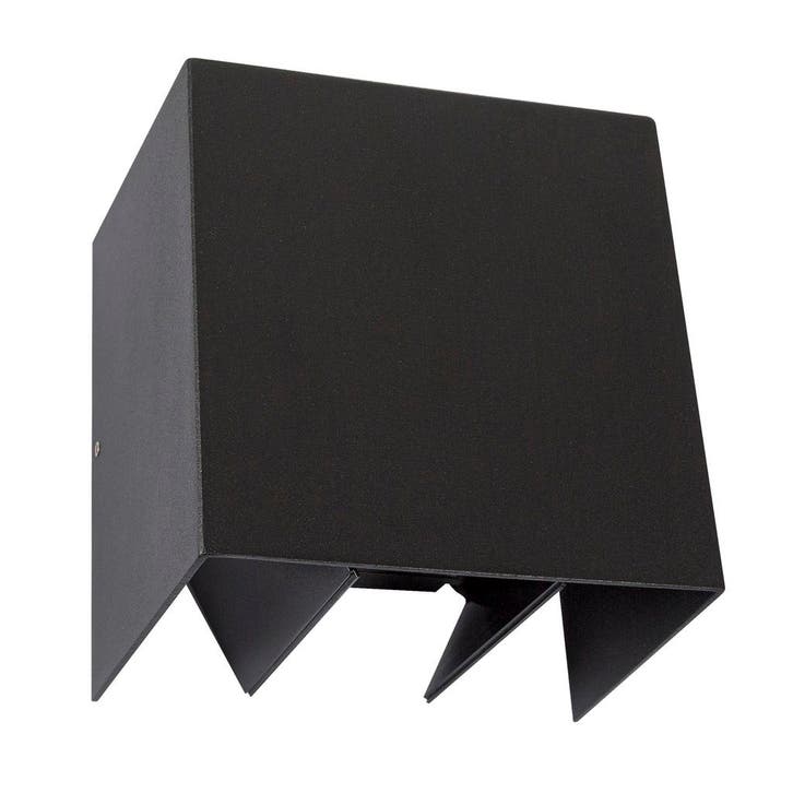 Channel II Up en Down Muurlamp Zwart Buitenverlichting, Tuin en Terras, Buitenverlichting, Verzenden