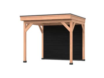 Douglas overkapping, 300 x 250, Met achterwand, Westwood, Tuin en Terras, Overkappingen, Nieuw