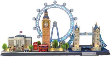 3D Puzzel - City Line London LED (107 stukjes) | CubicFun -, Verzenden, Nieuw