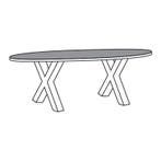Eettafel TOV-X Pieterburen - eettafel, Nieuw, Overige vormen, Overige materialen