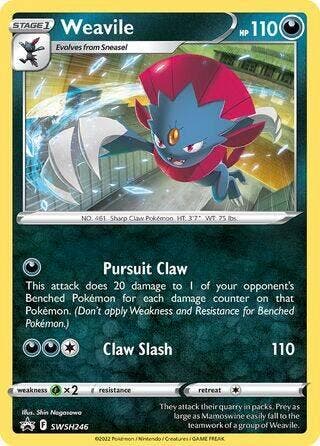 weavile swsh246 Sword&Shields Promo,s, Ophalen of Verzenden, Nieuw, Losse kaart, Foil