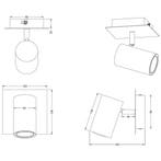 LED Wandspot - Trion Mary - GU10 Fitting - Vierkant  - Mat, Ophalen of Verzenden, Nieuw, Metaal