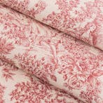 BA068 - Toile de Jouy Rosso Bordeaux - Franse elegantie -
