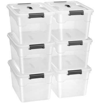 Opbergdoos / Opslagbox 30 L - Kunststof - 6-Delig - Incl. de, Verzenden, Nieuw