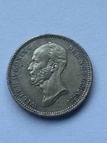 Nederland, Utrecht Willem II. 25 Cents 1848 (Zonder, Postzegels en Munten, Munten | Nederland