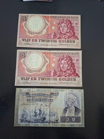 Nederland. - 3 banknotes - various dates - Nvph 83-a, 83-b,
