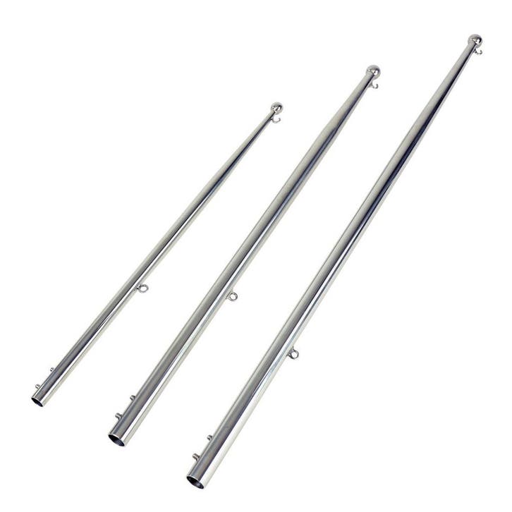 Vlaggenstok RVS 316 met Bal-75 cm, Diversen, Vlaggen en Wimpels, Nieuw, Ophalen of Verzenden
