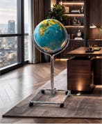 Vloerstaande grote verlichte bol, 150 cm hoog - 1981 -