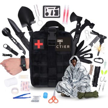 Noodpakket 142-delig Survival Kit EHBO Rugzak Outdoor, Verzenden, Nieuw