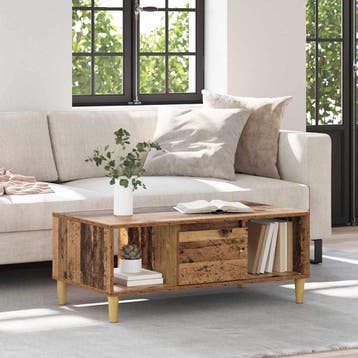 vidaXL Salontafel Oud Hout 90 x 50 x 26.5 cm Bewerkt hout, Verzenden, Nieuw, Overige houtsoorten, 50 tot 100 cm